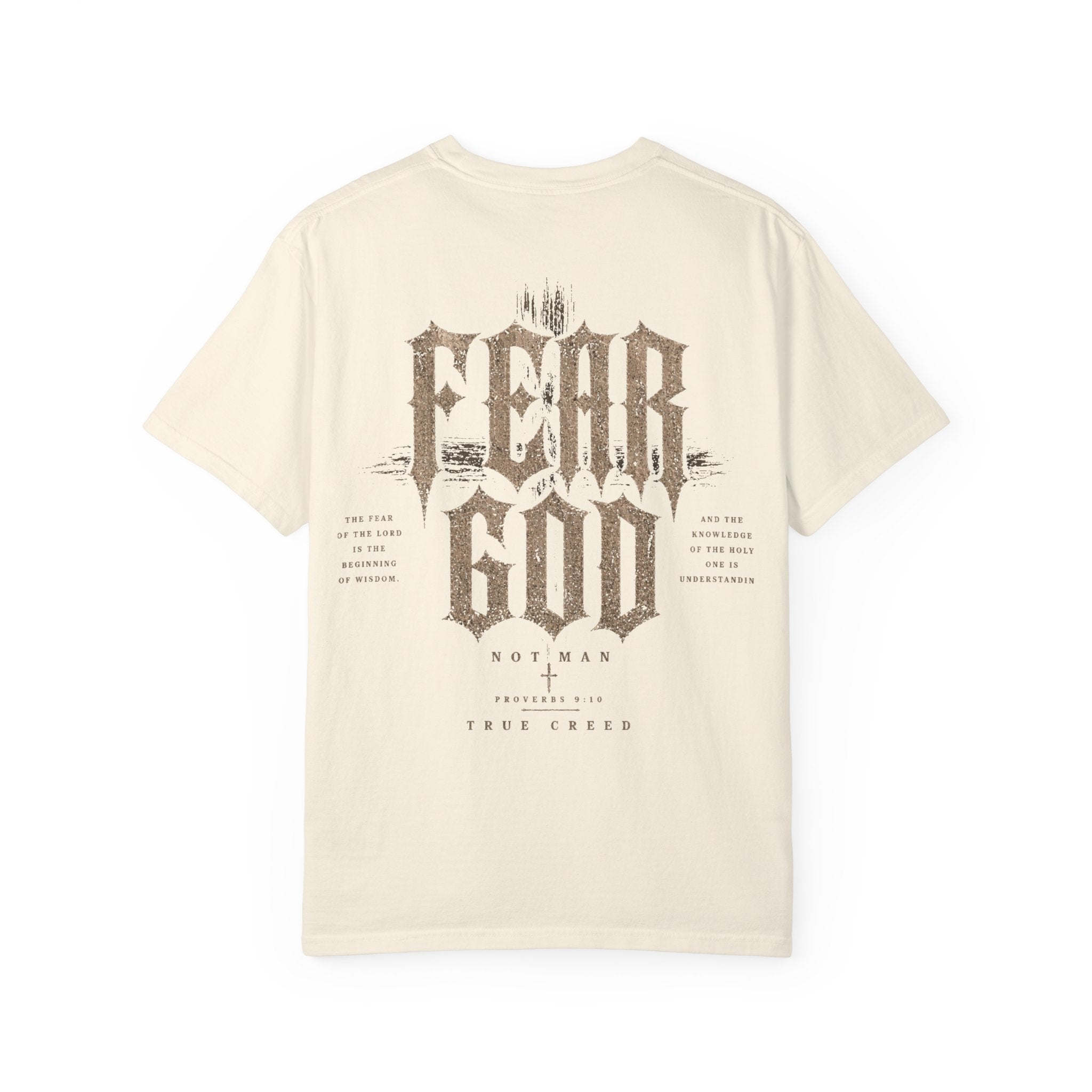 Fear God graphic T-shirt | Christian Cotton StreetWear, distressed cross emblem