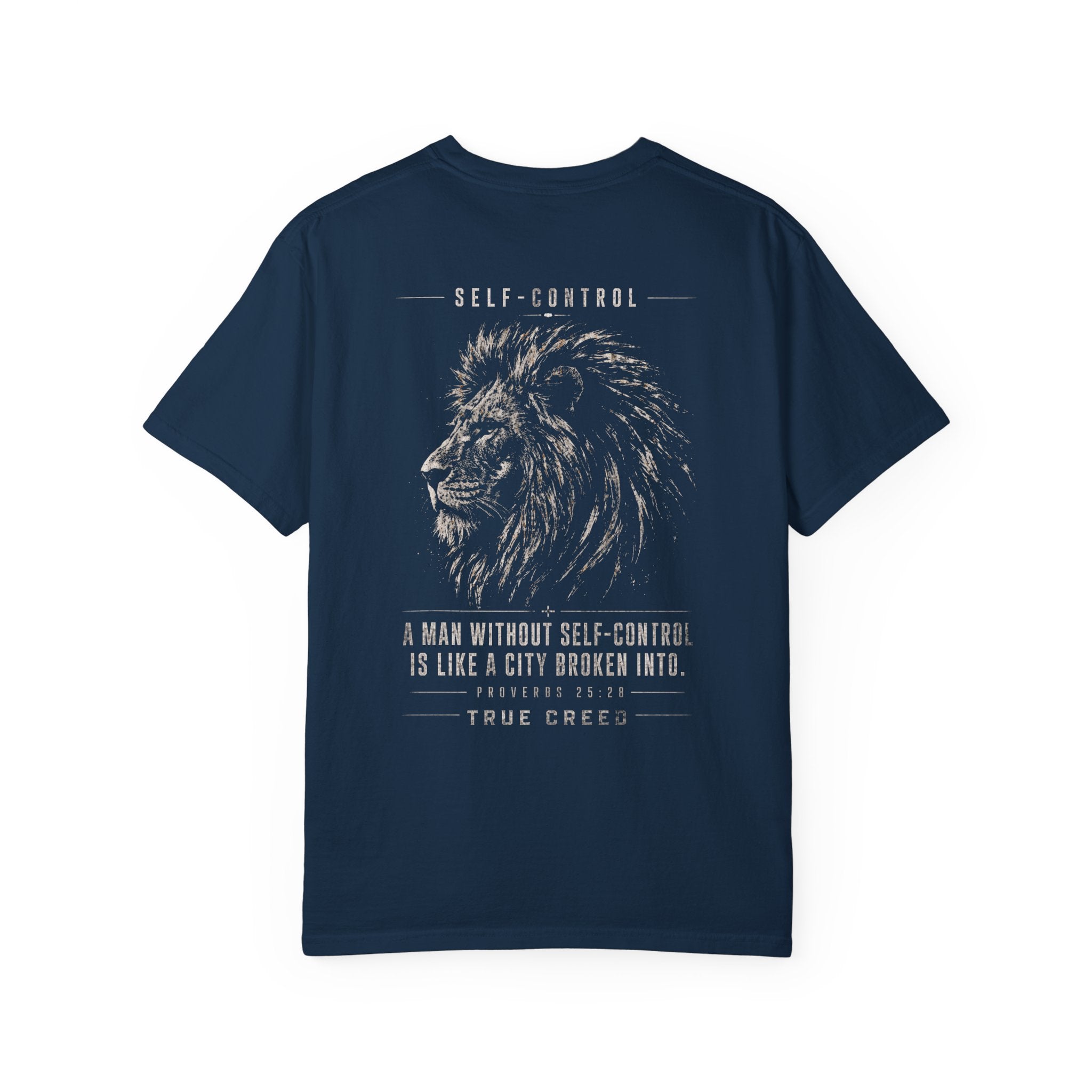 Christian Streetwear Shirt Self Control Lion Tee | Proverbs 25:28 |