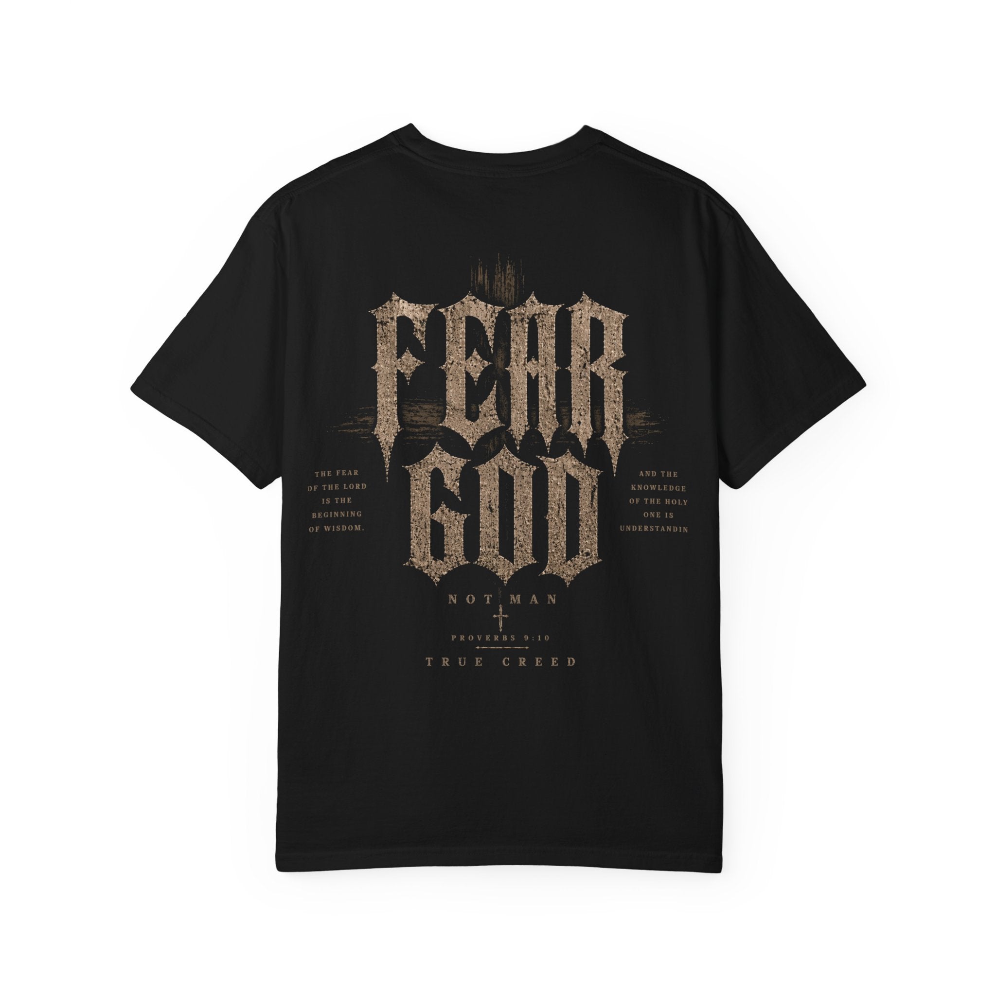 Fear God graphic T-shirt | Christian Cotton StreetWear, distressed cross emblem