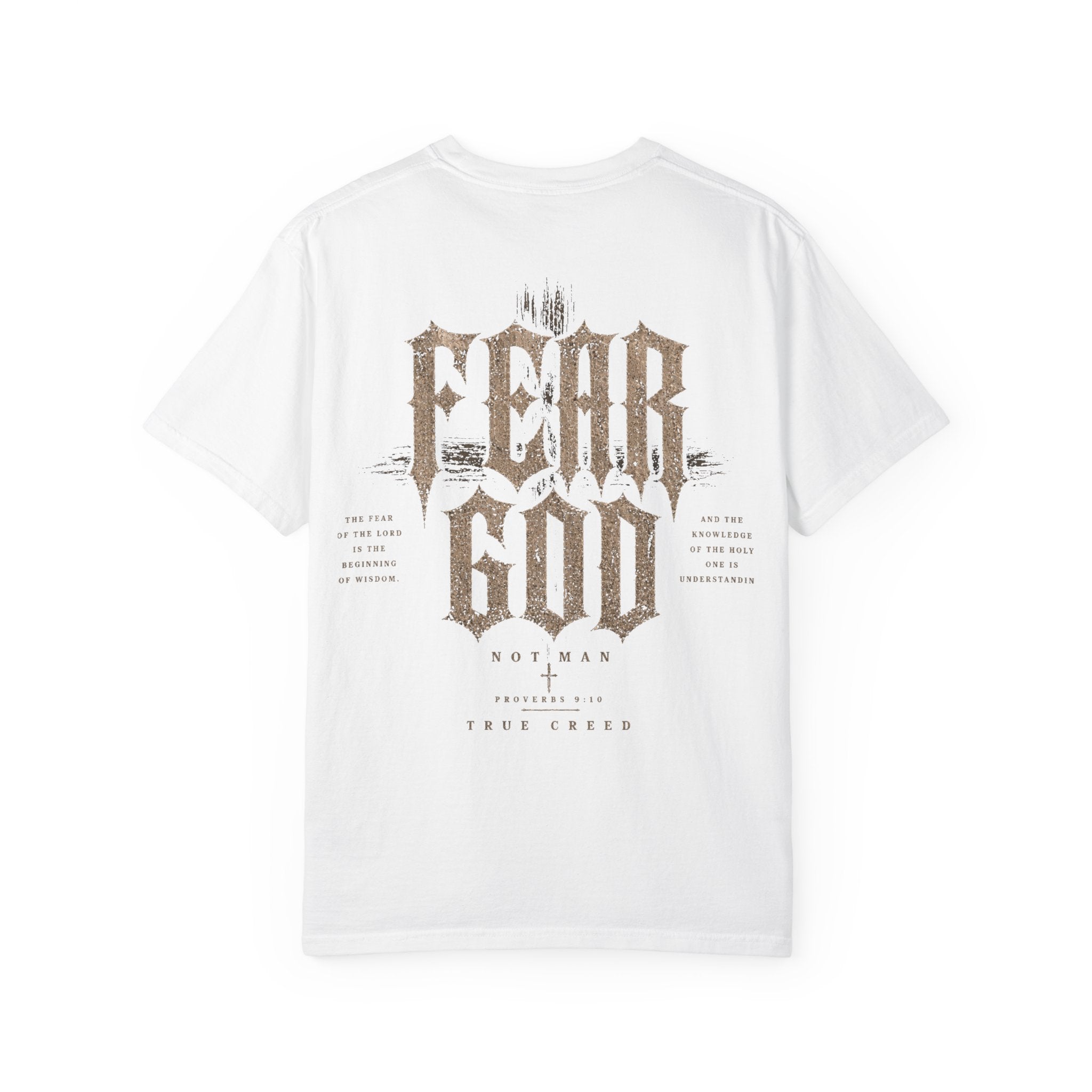 Fear God graphic T-shirt | Christian Cotton StreetWear, distressed cross emblem