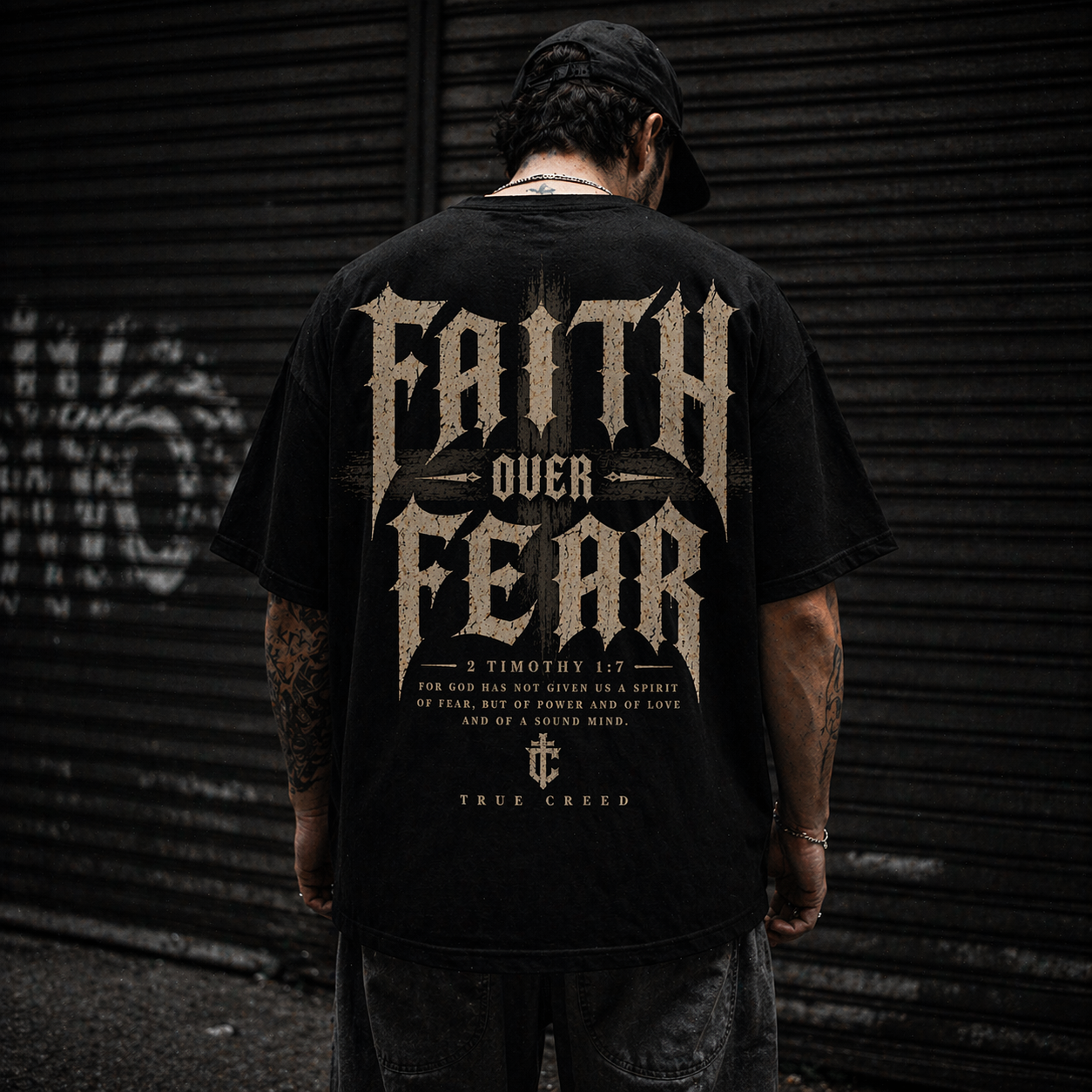 Faith Over Fear Streetwear T-shirt | Christian Scripture Tee