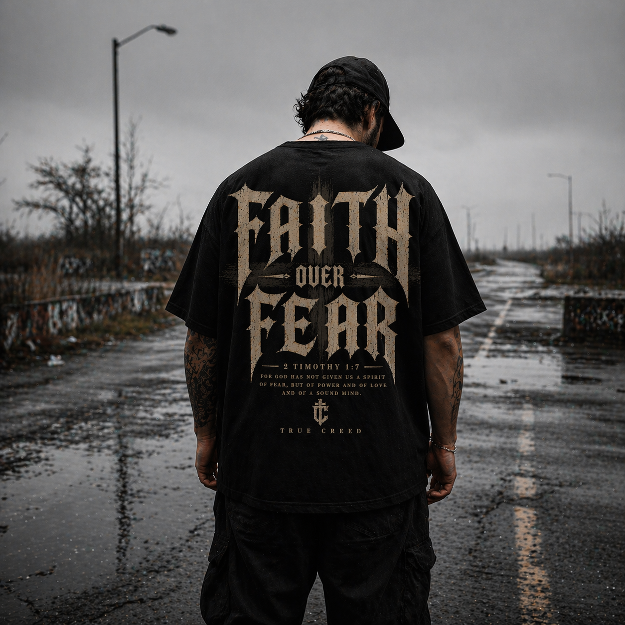 Faith Over Fear Streetwear T-shirt | Christian Scripture Tee