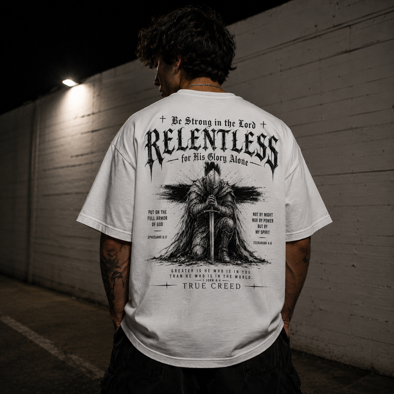Relentless Faith T-Shirt — "Be Strong in the Lord" Christian Graphic Tee