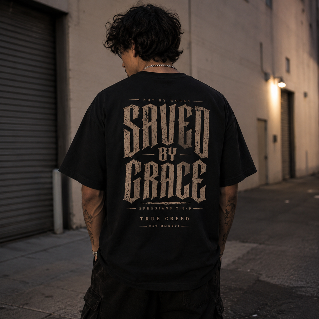 Saved By Grace T-shirt | Christian Faith Streetwear