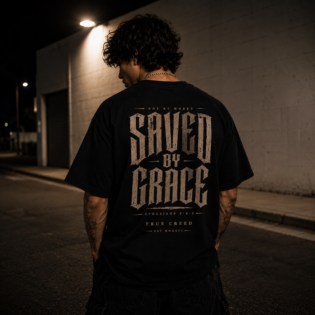 Saved By Grace T-shirt | Christian Faith Streetwear