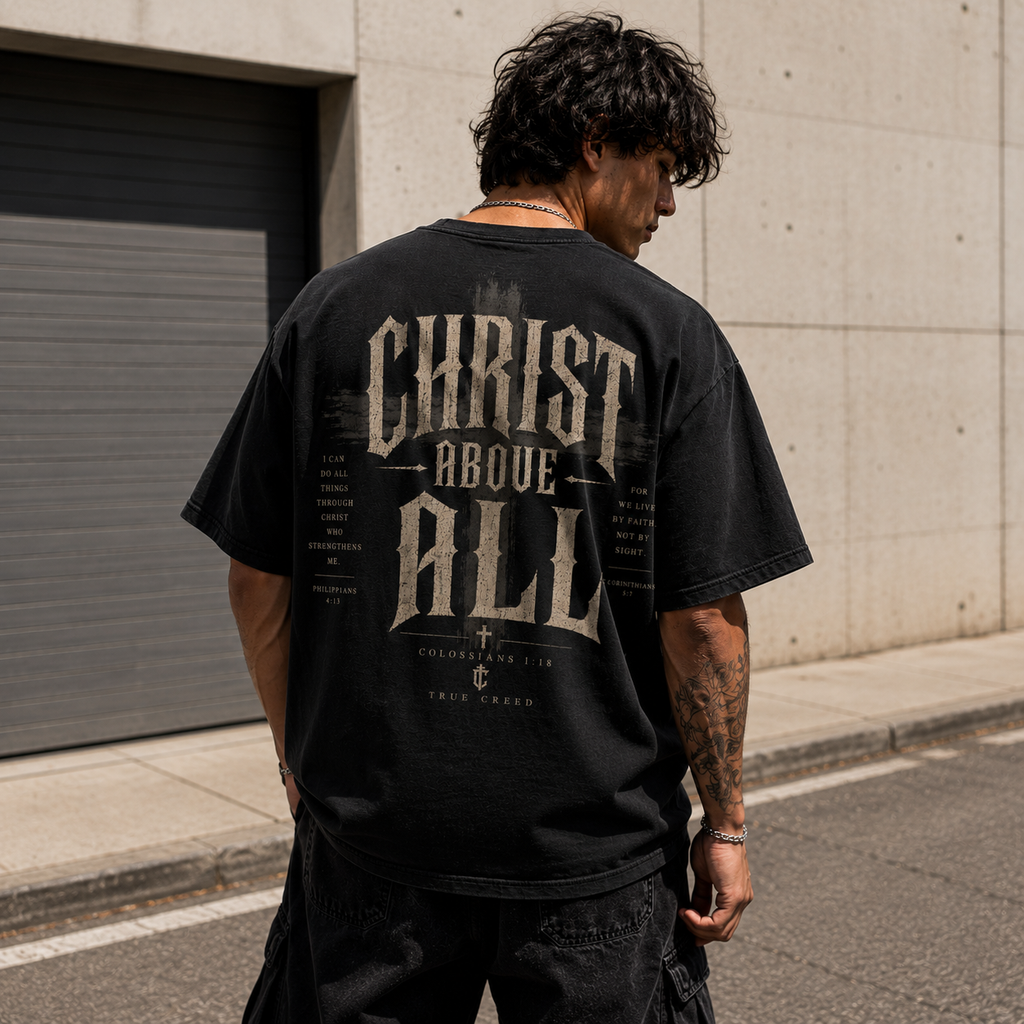 Christian 'Christ Above All' Graphic T-Shirt