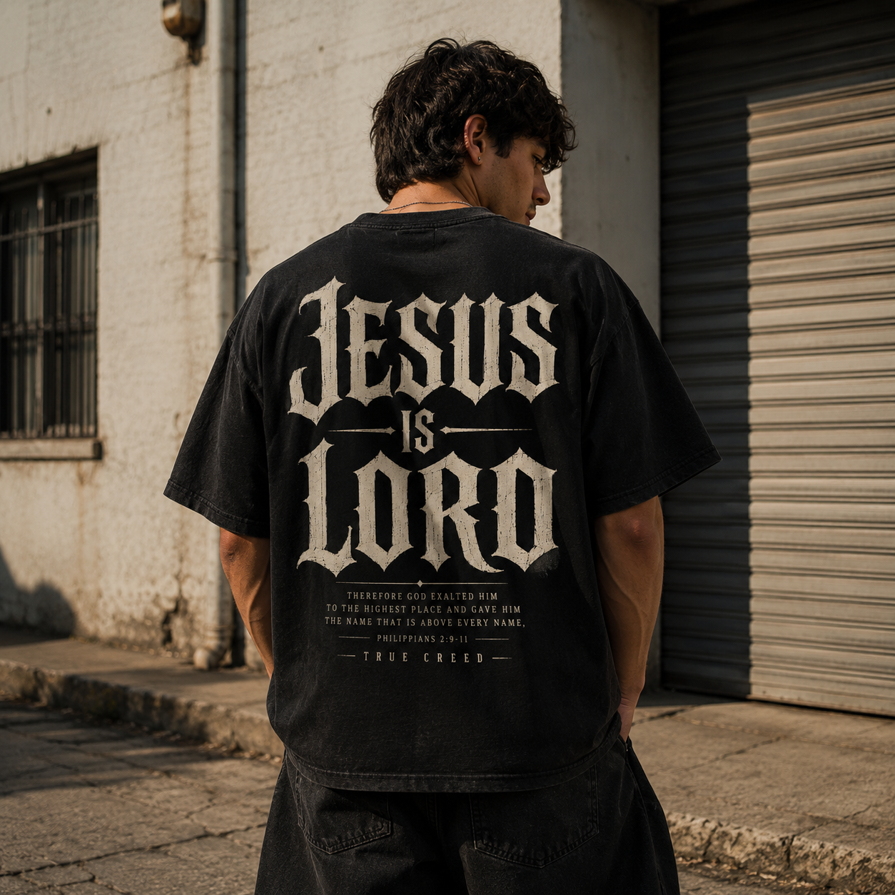 Jesus Is Lord T-shirt | Religious Faith Tee | Christian Streetwear Heavyweight Cotton