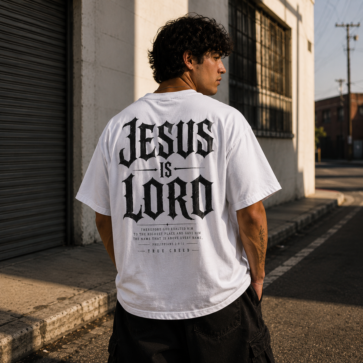 Jesus Is Lord T-shirt | Religious Faith Tee | Christian Streetwear Heavyweight Cotton