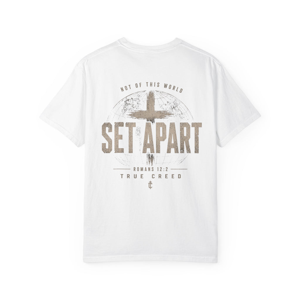 Set Apart Cross T-Shirt | Vintage Romans 12:2 Christian Discipline Tee | Christian Faith Apparel